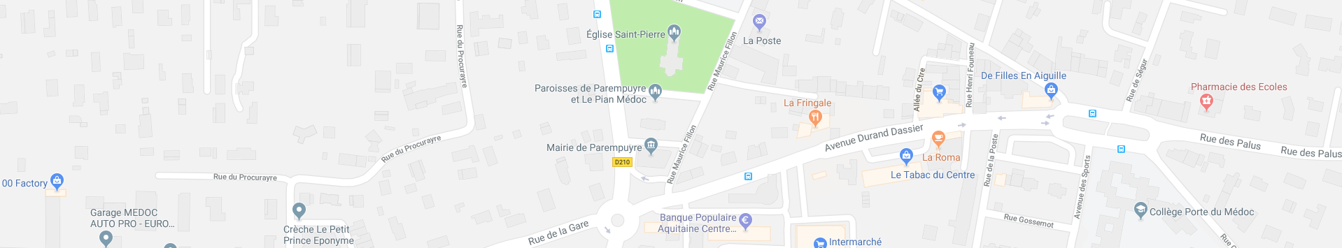 carte google maps de l'hotel de ville de Parempuyre